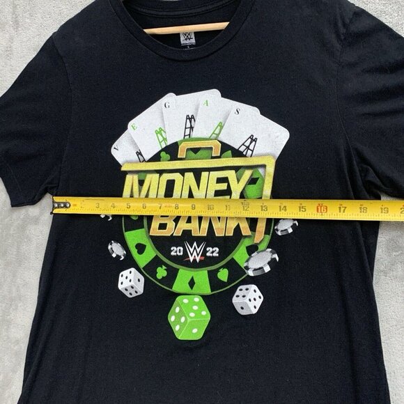 WWE Shirt Mens Size Large Money In The Bank 2022 Las Vegas Wrestling Tee Black - Picture 3 of 7